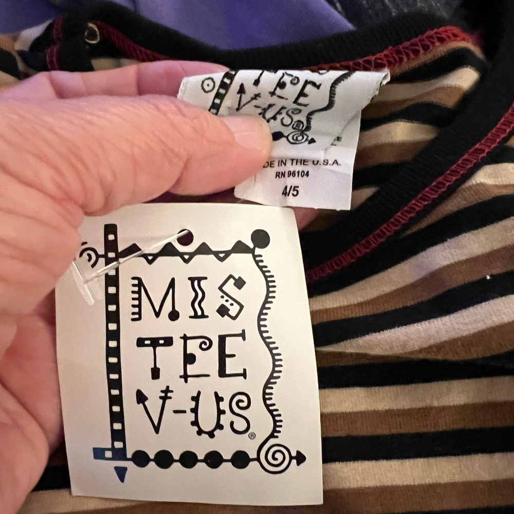 2 NWT Girls Tops by Mis Tee v Us - Picture 2 of 3